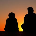 silhouettes, father and son, sunset-1082129.jpg